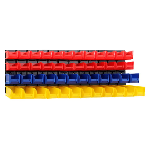 Giantz 48 Storage Bin Rack Wall Mounted Peg Board Chez Guru