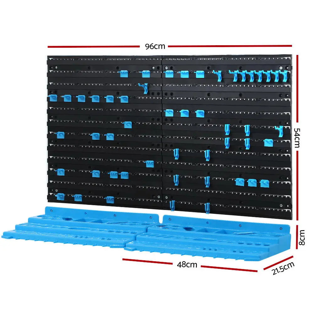 Giantz 54 Storage Bin Rack Wall Mounted Tools Chez Guru