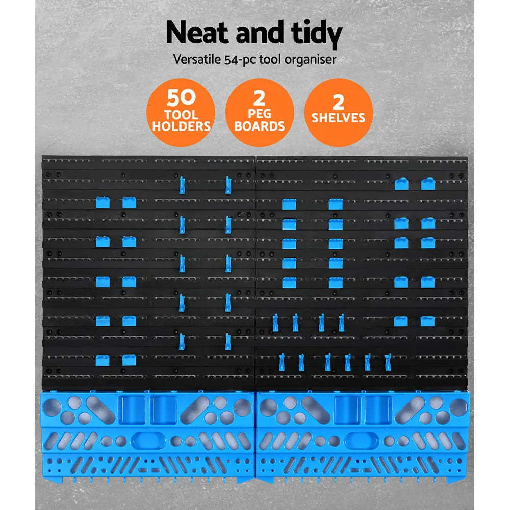Giantz 54 Storage Bin Rack Wall Mounted Tools Chez Guru