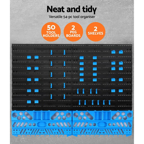 Giantz 54 Storage Bin Rack Wall Mounted Tools Chez Guru