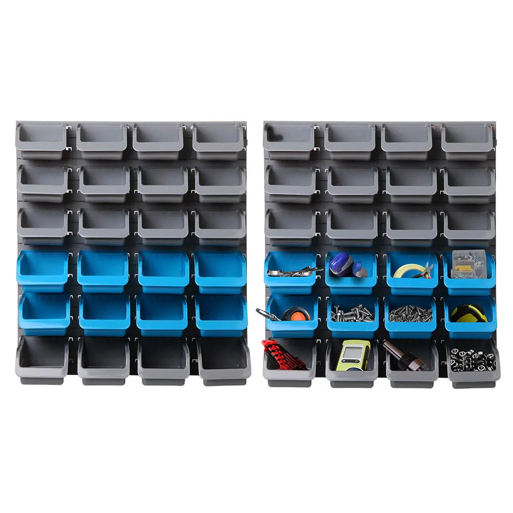 Giantz 48 Storage Bin Rack Wall Mounted Steel Board Chez Guru