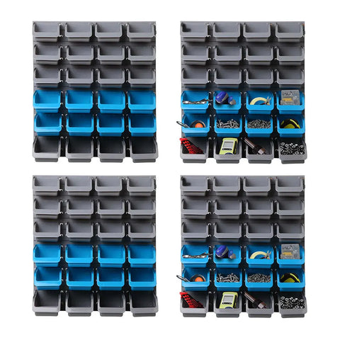 Giantz 96 Storage Bin Rack Wall Mounted Chez Guru