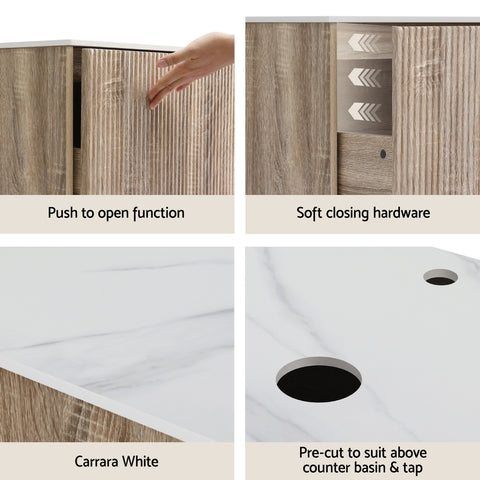 Cefito Vanity Unit 915mm with Basin Oak