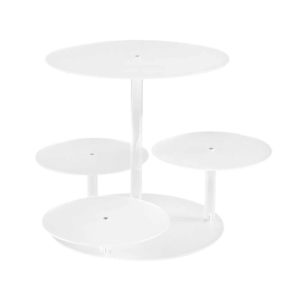 5-Star Chef Cake Stand 5 Tiers Acrylic Holder Display Round Clear Wedding Party Chez Guru