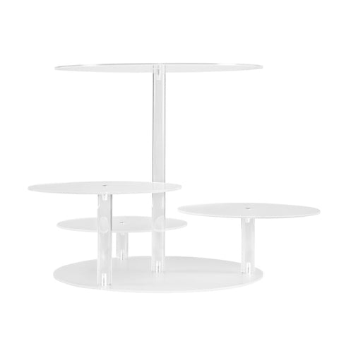5-Star Chef Cake Stand 5 Tiers Acrylic Holder Display Round Clear Wedding Party Chez Guru