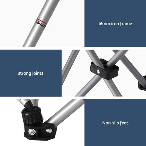 Weisshorn Camping Chair Reclining Adjustable Portable Outdoor Folding Lightweight