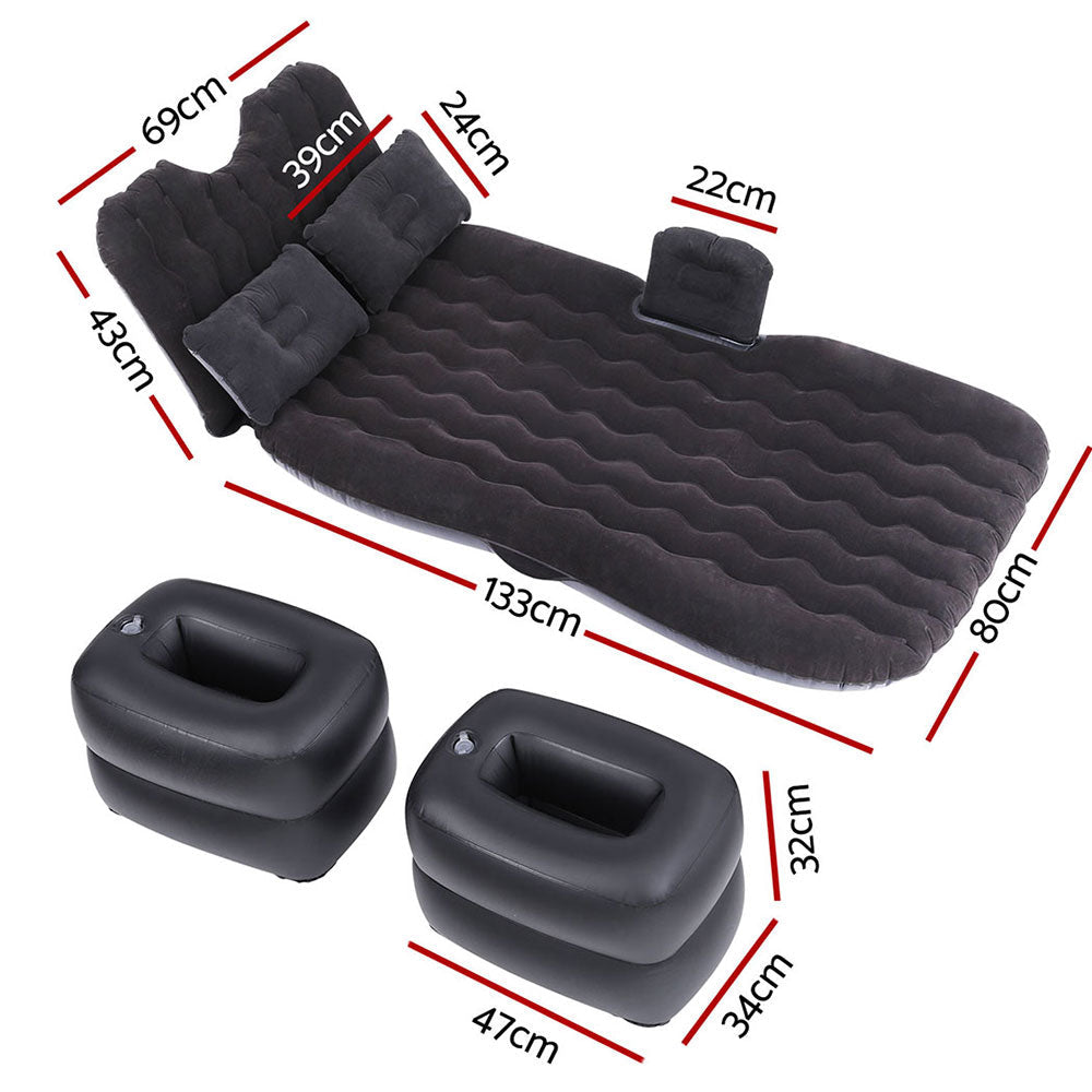 Weisshorn Car Mattress 176x80 Inflatable SUV Back Seat Camping Bed Charcoal Chez Guru