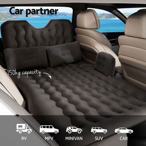 Weisshorn Car Mattress 176x80 Inflatable SUV Back Seat Camping Bed Charcoal Chez Guru