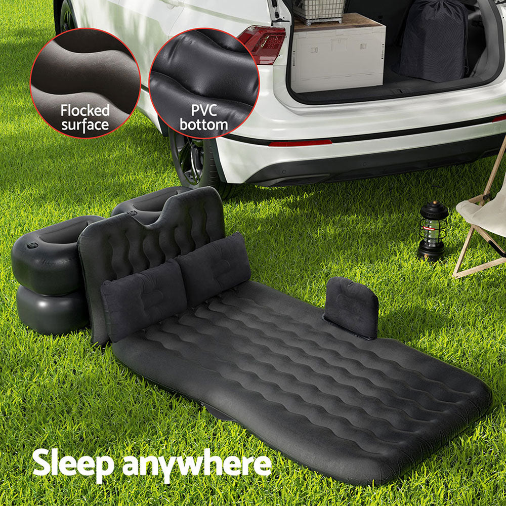 Weisshorn Car Mattress 176x80 Inflatable SUV Back Seat Camping Bed Charcoal Chez Guru