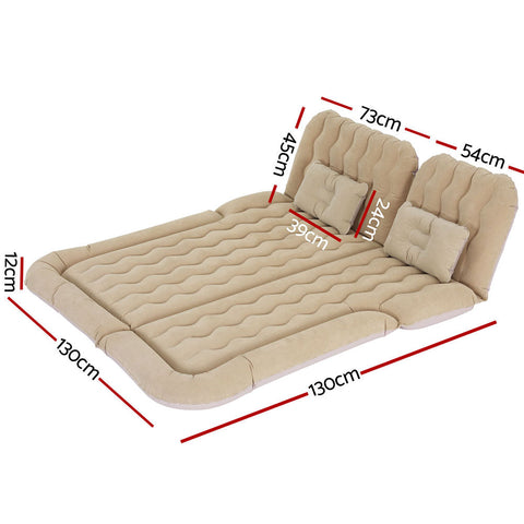 Weisshorn Car Mattress 175x130 Inflatable SUV Back Seat Camping Bed Beige Chez Guru