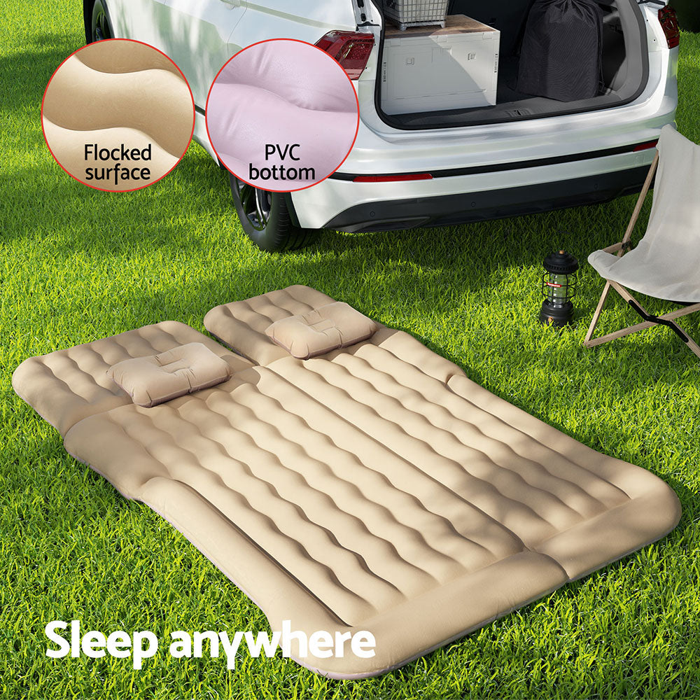 Weisshorn Car Mattress 175x130 Inflatable SUV Back Seat Camping Bed Beige Chez Guru