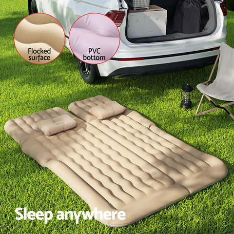 Weisshorn Car Mattress 175x130 Inflatable SUV Back Seat Camping Bed Beige Chez Guru
