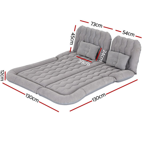 Weisshorn Car Mattress 175x130 Inflatable SUV Back Seat Camping Bed Grey Chez Guru
