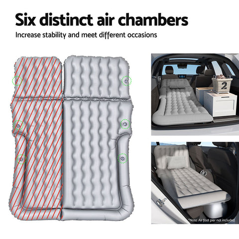 Weisshorn Car Mattress 175x130 Inflatable SUV Back Seat Camping Bed Grey Chez Guru