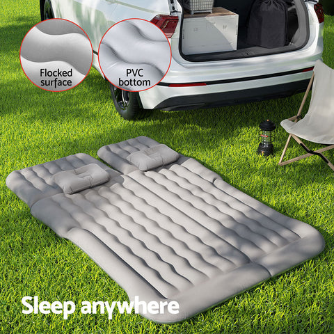 Weisshorn Car Mattress 175x130 Inflatable SUV Back Seat Camping Bed Grey Chez Guru