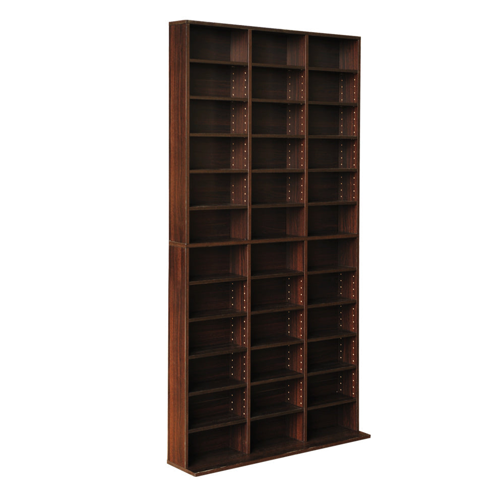 Artiss Bookshelf CD Storage Rack - BERT Walnut Chez Guru