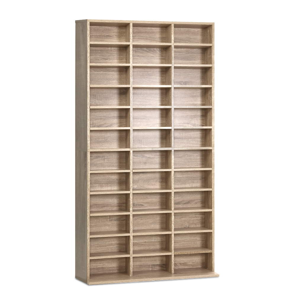 Artiss Bookshelf CD Storage Rack - BERT Oak Chez Guru