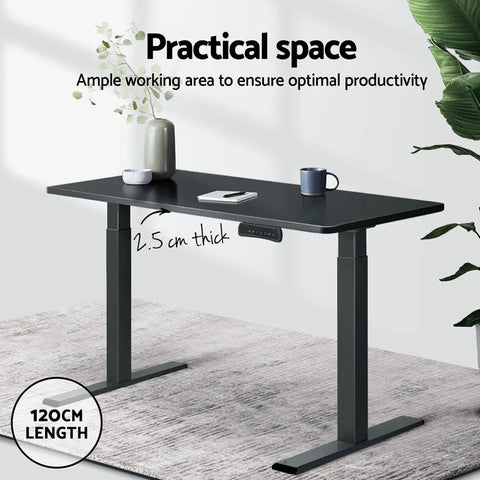 Artiss Standing Desk Top Black 120CM Chez Guru