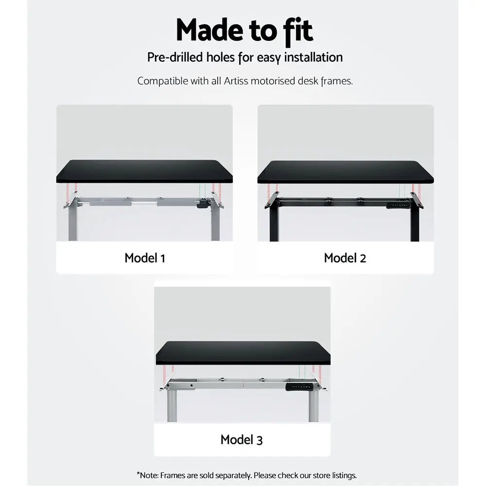 Artiss Standing Desk Top Black 120CM Chez Guru
