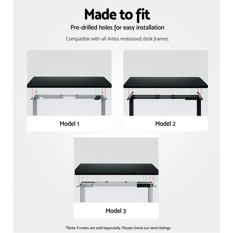 Artiss Standing Desk Top Black 120CM Chez Guru