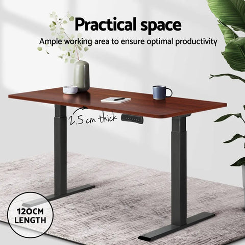 Artiss Standing Desk Top Walnut 120CM Chez Guru