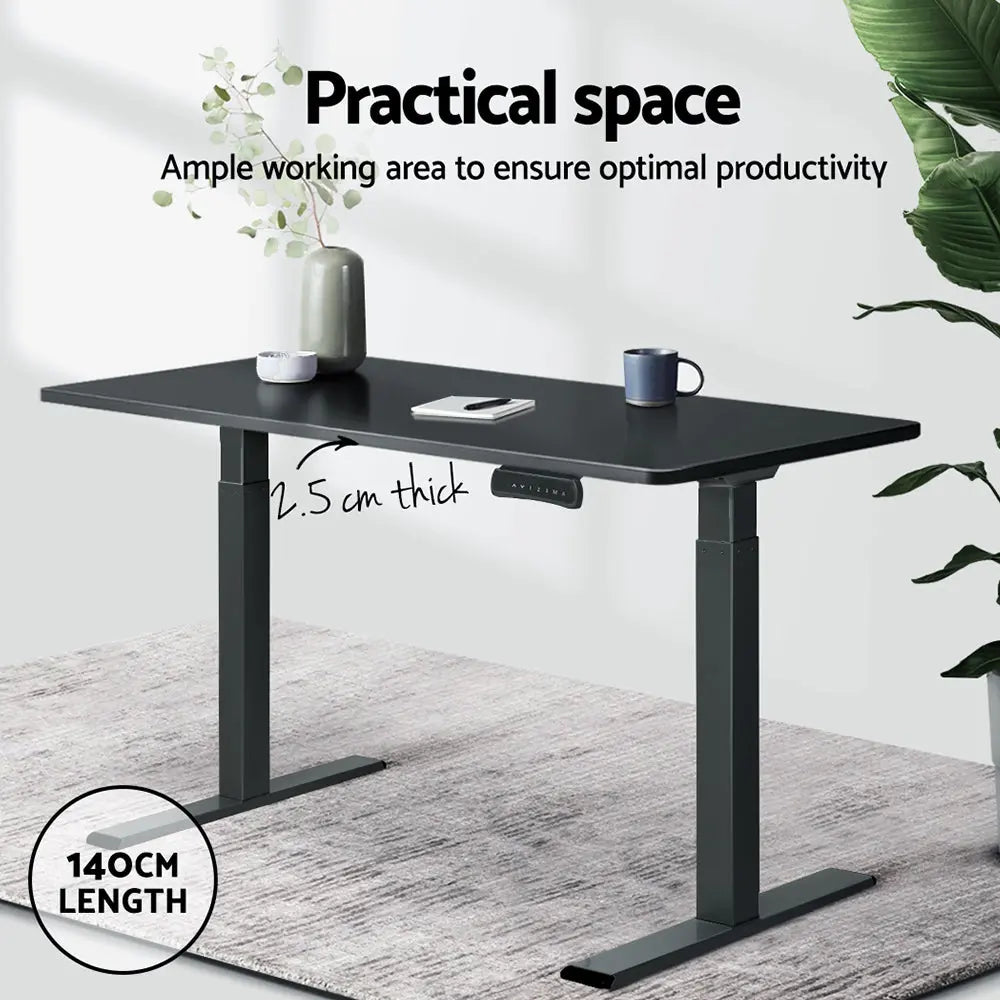 Artiss Standing Desk Top Black 140CM Chez Guru