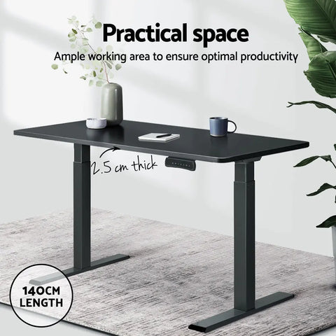 Artiss Standing Desk Top Black 140CM Chez Guru