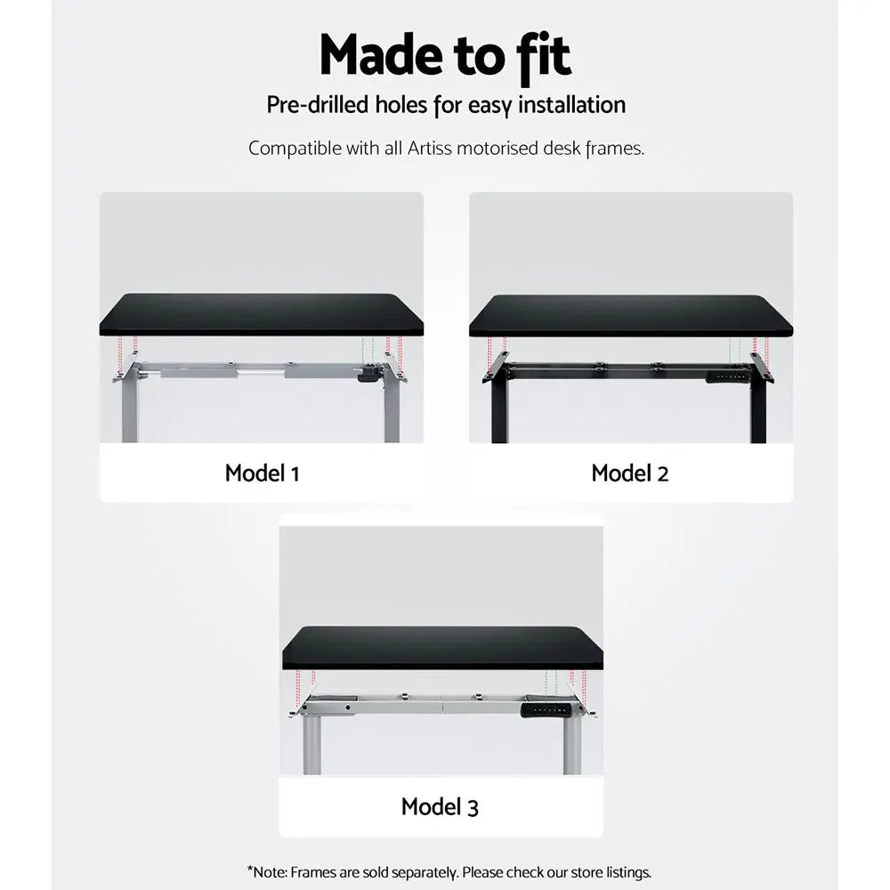 Artiss Standing Desk Top Black 140CM Chez Guru
