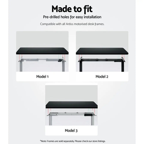 Artiss Standing Desk Top Black 140CM Chez Guru