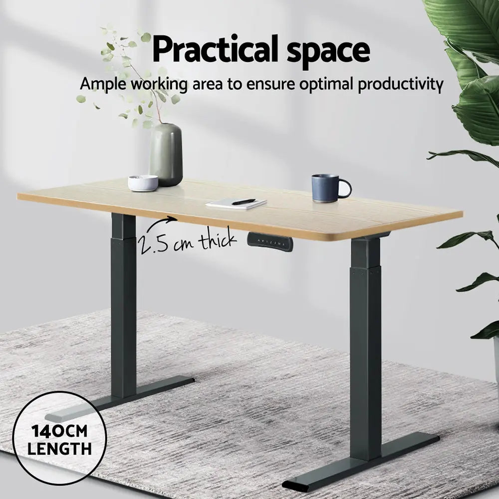 Artiss Standing Desk Top White Oak 140CM Chez Guru