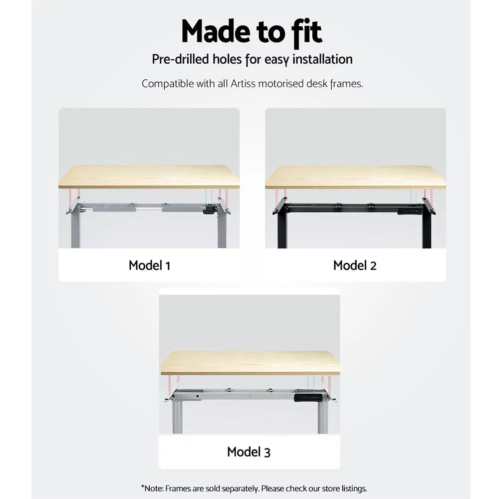 Artiss Standing Desk Top White Oak 140CM Chez Guru