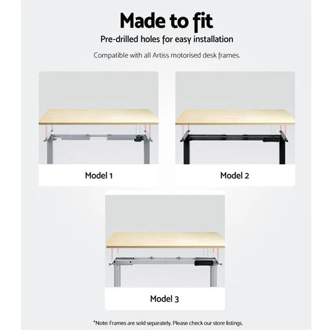 Artiss Standing Desk Top White Oak 140CM Chez Guru