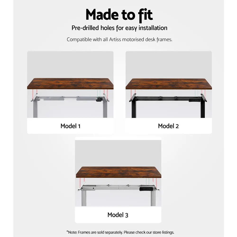 Artiss Standing Desk Top Rustic Brown 140CM Chez Guru