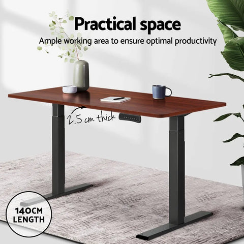 Artiss Standing Desk Top Walnut 140CM Chez Guru