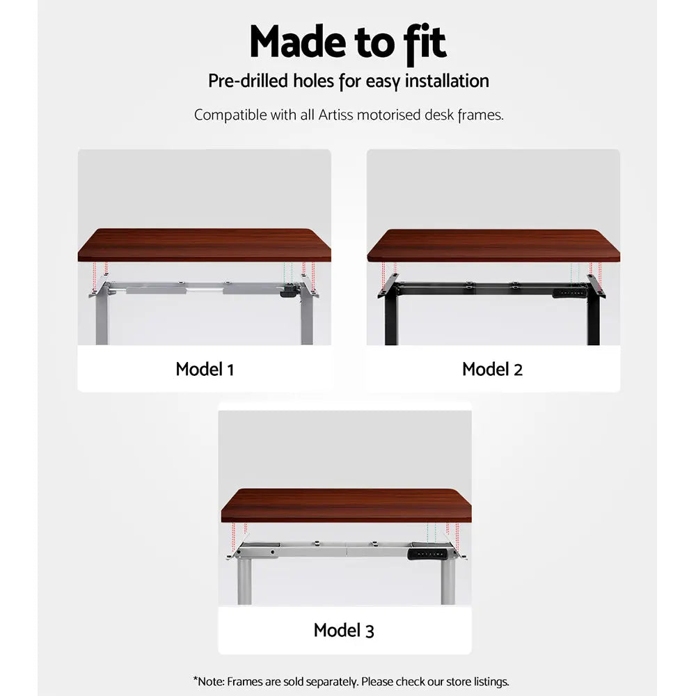 Artiss Standing Desk Top Walnut 140CM Chez Guru