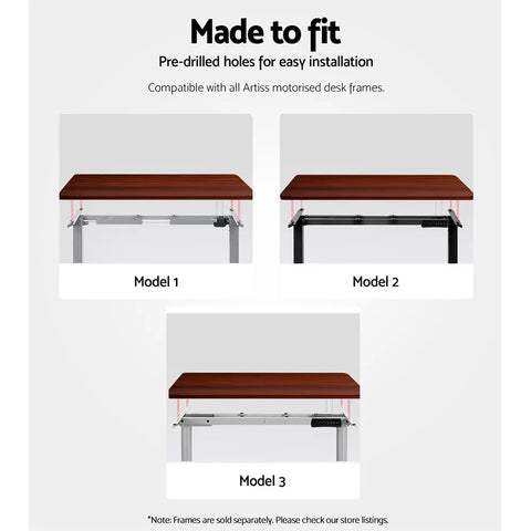 Artiss Standing Desk Top Walnut 140CM Chez Guru