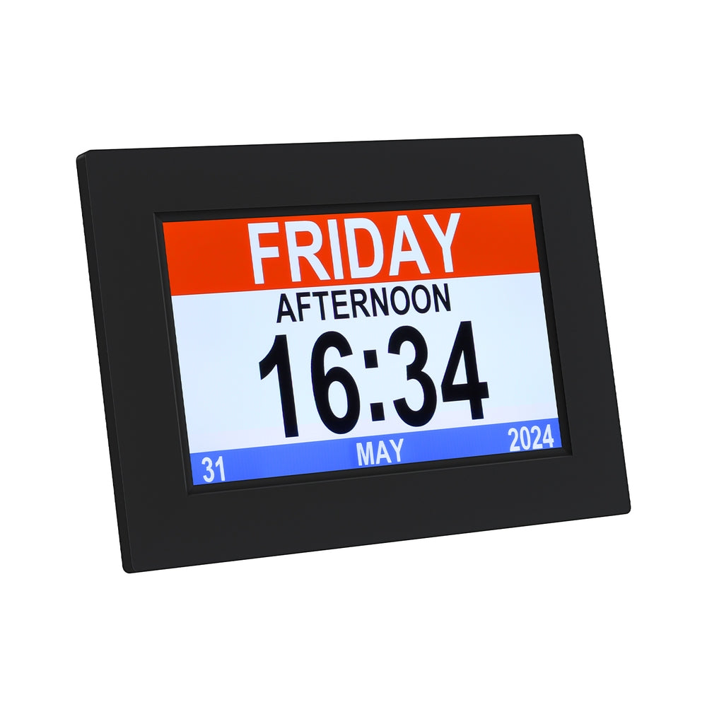Artiss 8" Digital Day Clock Calendar Alarm Black Chez Guru