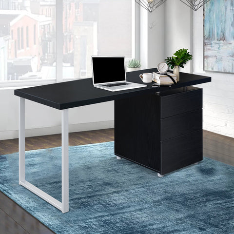 Artiss Computer Desk Drawer Black 140CM Chez Guru