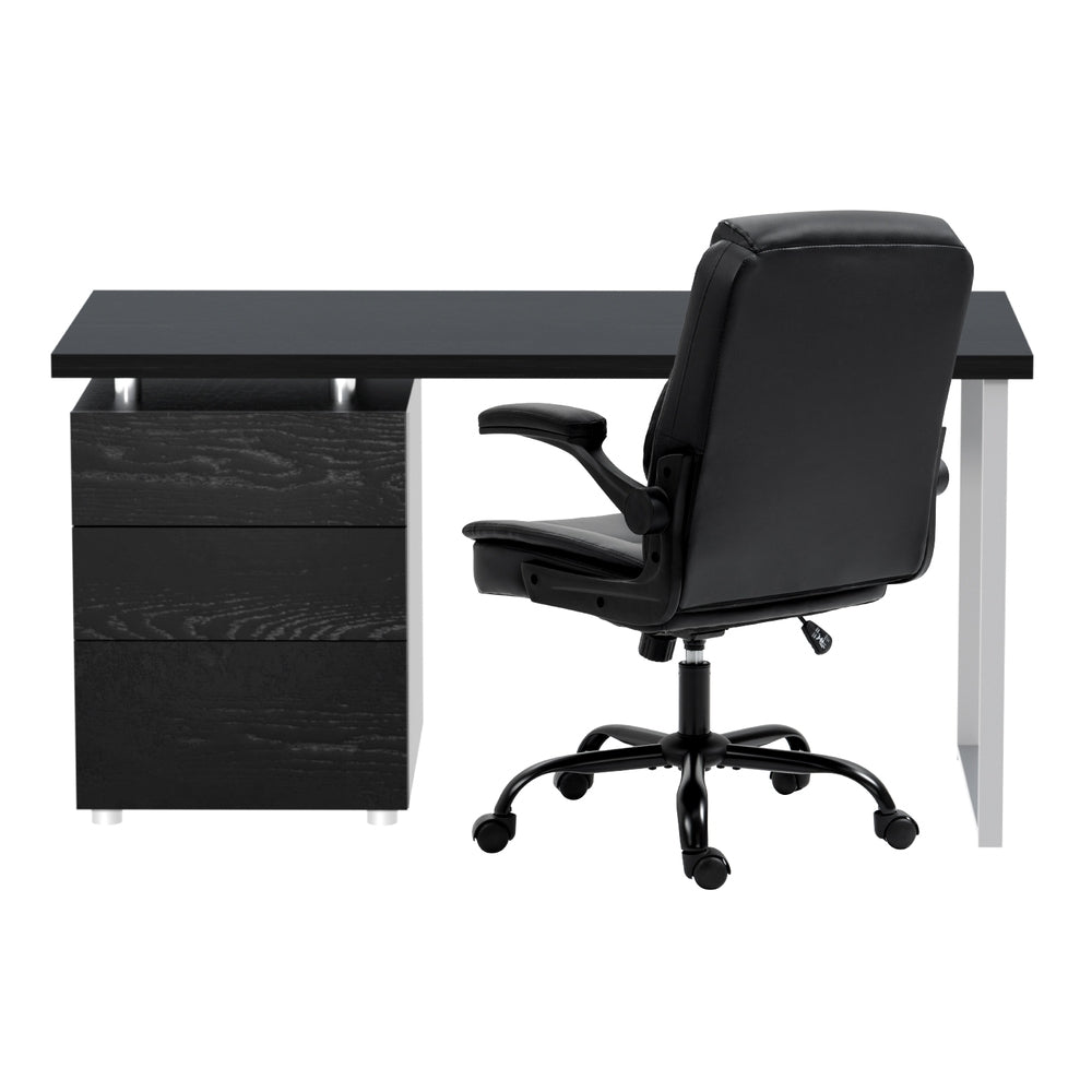 Artiss Computer Desk Executive Office Chairs Sets Black Chez Guru