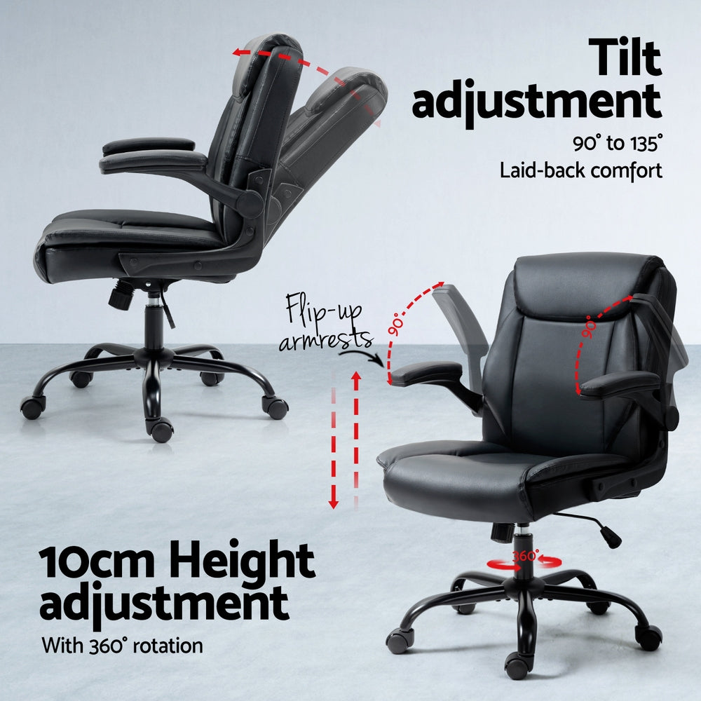 Artiss Computer Desk Executive Office Chairs Sets Black Chez Guru