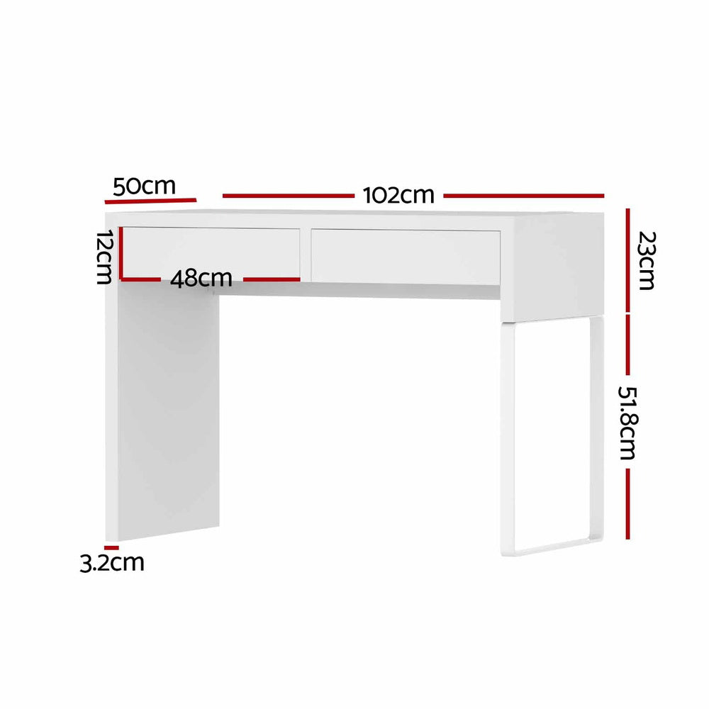 Artiss Computer Desk Drawer White Chez Guru