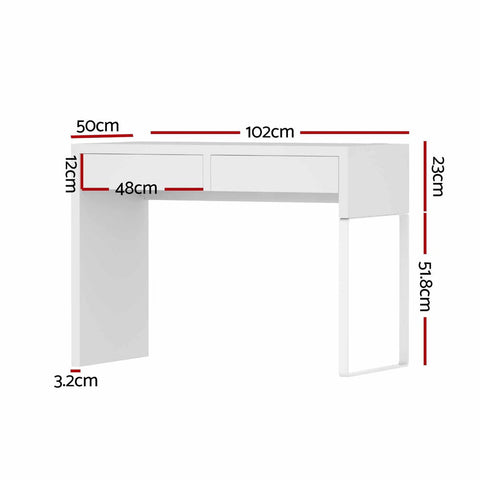 Artiss Computer Desk Drawer White Chez Guru