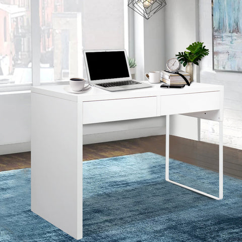 Artiss Computer Desk Drawer White Chez Guru