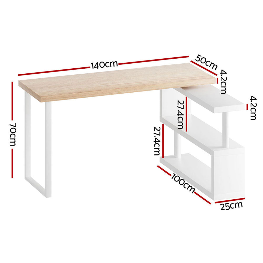 Artiss Computer Desk Bookshelf 140CM Chez Guru