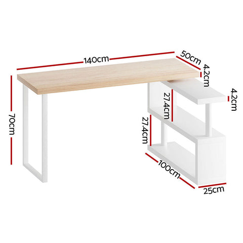 Artiss Computer Desk Bookshelf 140CM Chez Guru