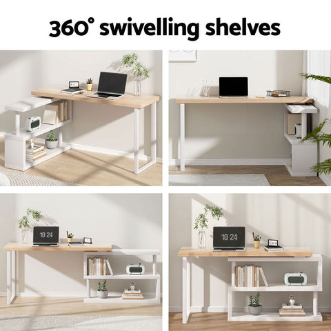 Artiss Computer Desk Bookshelf 140CM Chez Guru
