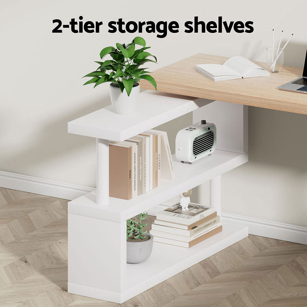 Artiss Computer Desk Bookshelf 140CM Chez Guru