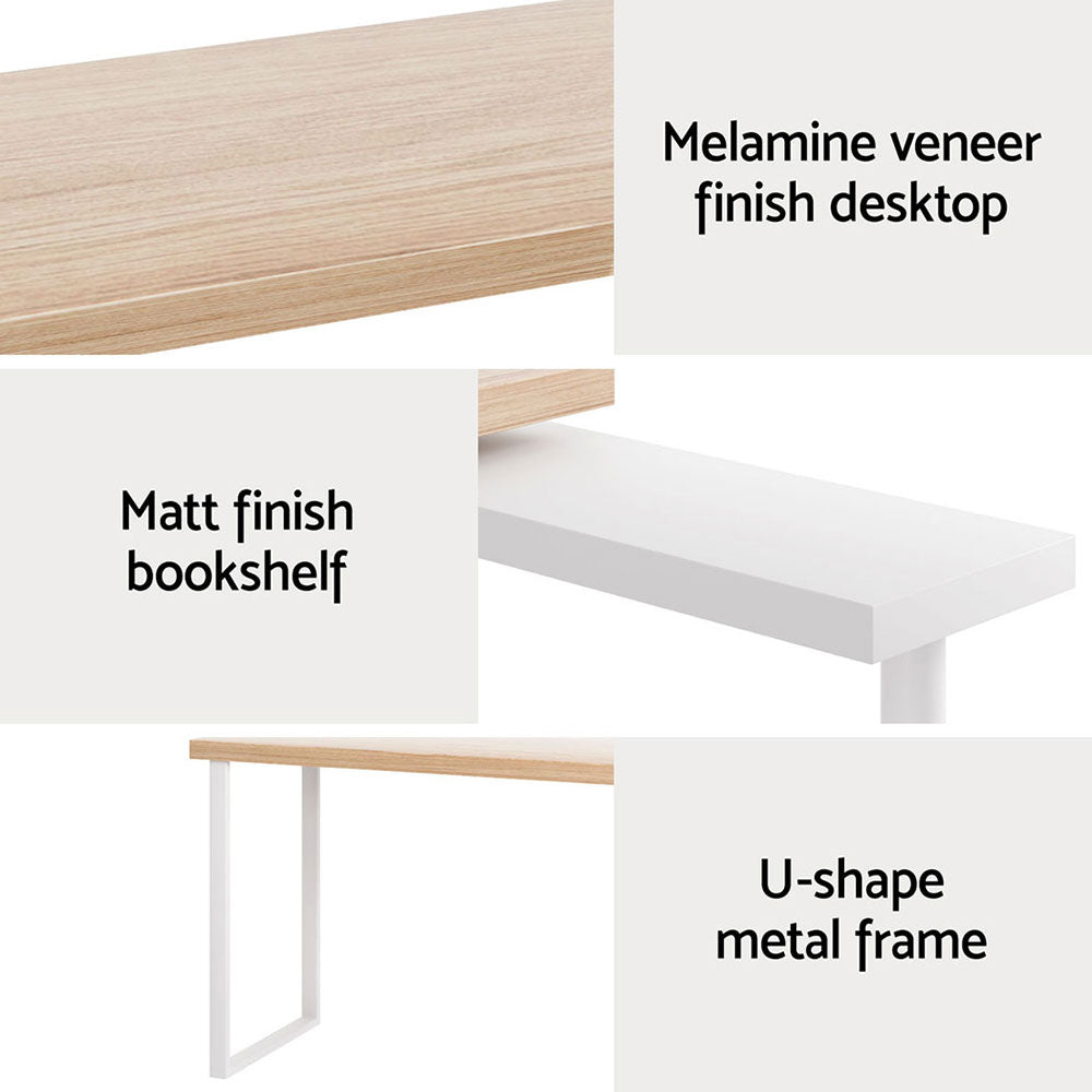 Artiss Computer Desk Bookshelf 140CM Chez Guru