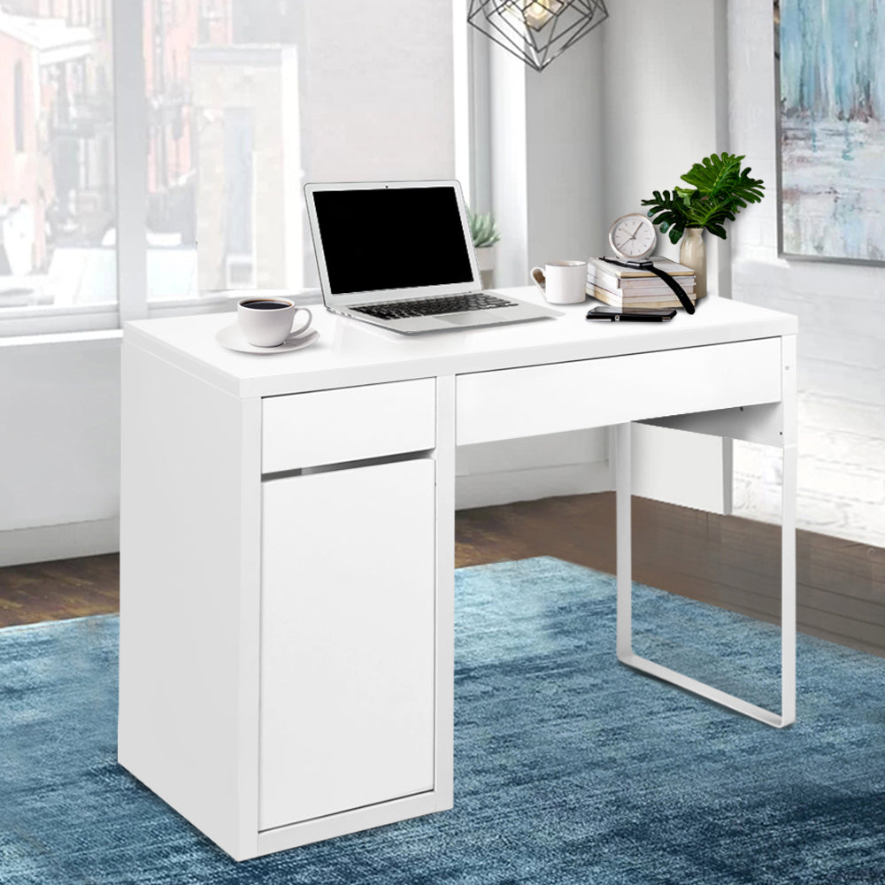 Artiss Computer Desk Drawer Cabinet White Chez Guru
