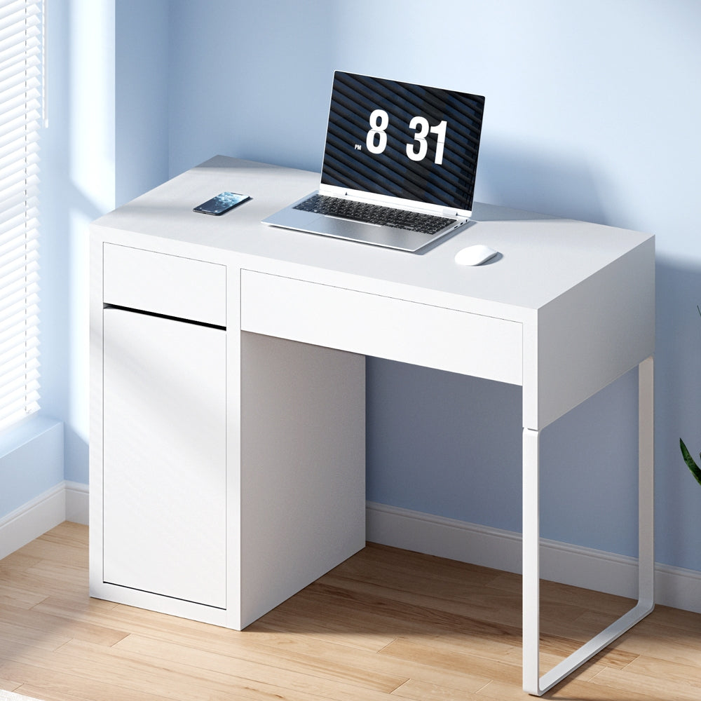 Artiss Computer Desk Drawer Cabinet White Chez Guru